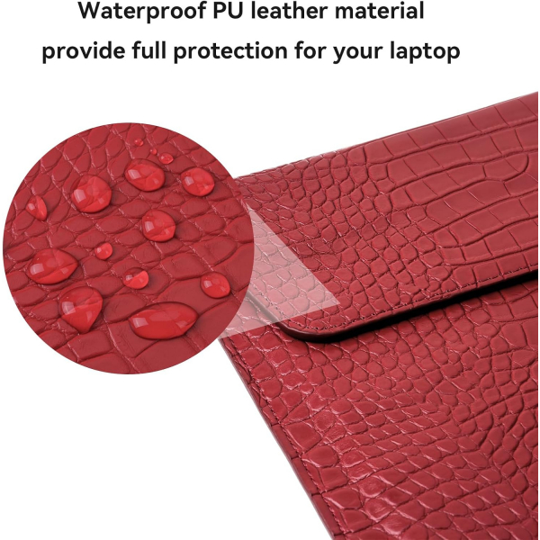 MOSISO Timsah Derisi Desenli Laptop �antas� (13 in�)-Red