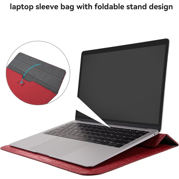 MOSISO Timsah Derisi Desenli Laptop �antas� (13 in�)-Red
