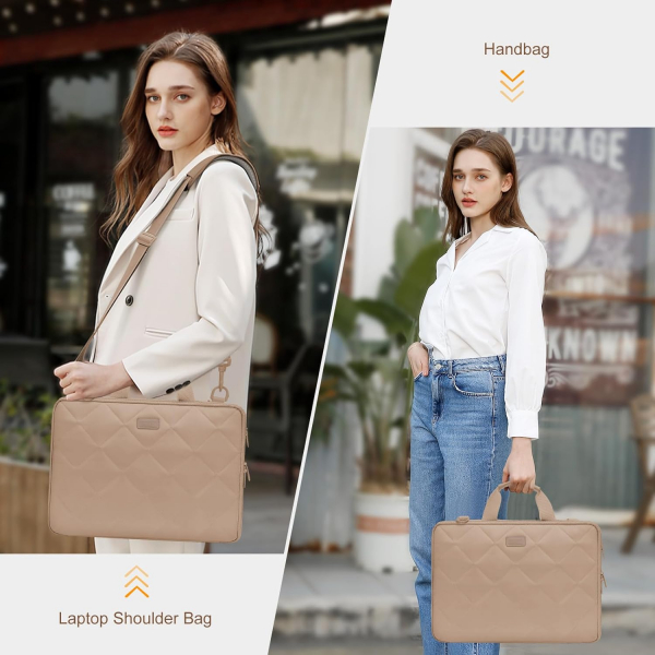 MOSISO Fluffy Laptop antas (15-15.6 in)-Taupe Brown