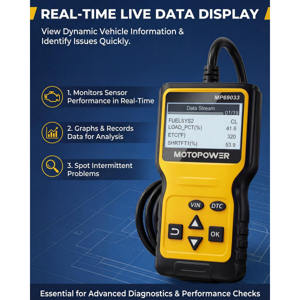 MOTOPOWER MP69033 OBD 2 Ara� Tan� Cihaz�