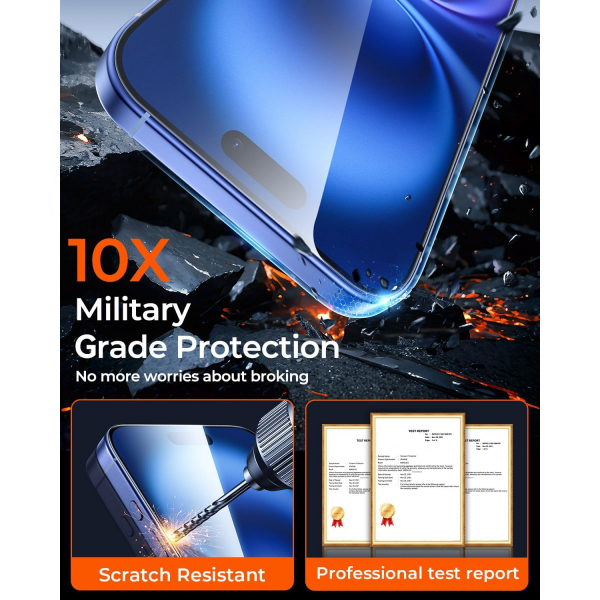 MRGLAS Apple iPhone 16 Privacy Ekran Koruyucu (4 Adet)