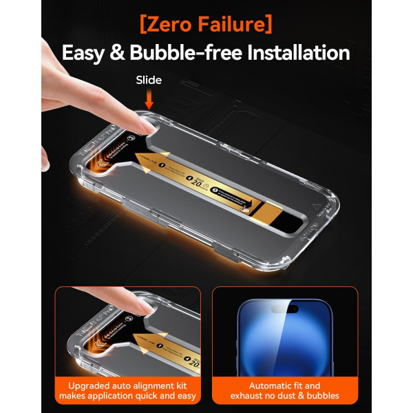 MRGLAS Apple iPhone 16 Privacy Ekran Koruyucu (4 Adet)