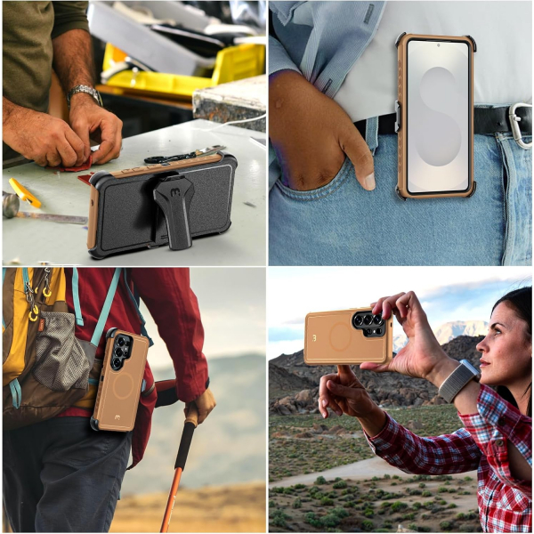 MYBAT Samsung Galaxy S26 Ultra Maverick Klipsli K�l�f-Brown