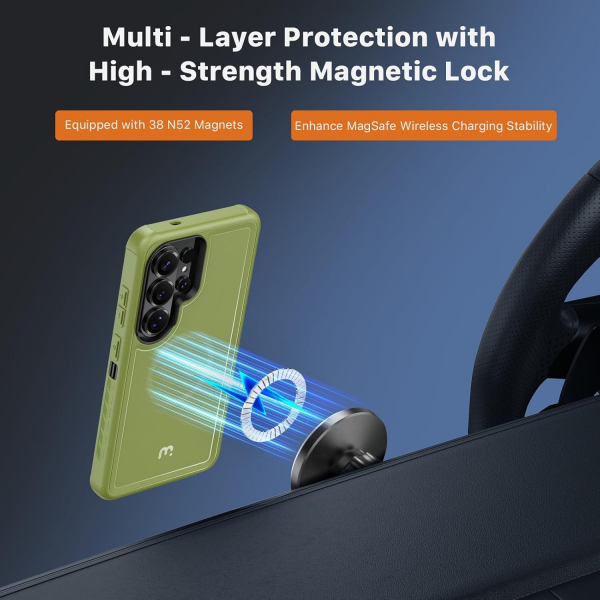 MYBAT Samsung Galaxy S26 Ultra Maverick Klipsli K�l�f-Arym Green