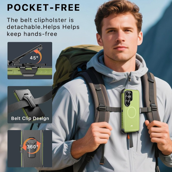 MYBAT Samsung Galaxy S26 Ultra Maverick Klipsli K�l�f-Arym Green