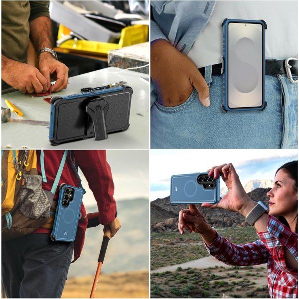 MYBAT Samsung Galaxy S26 Ultra Maverick Klipsli K�l�f-Blue