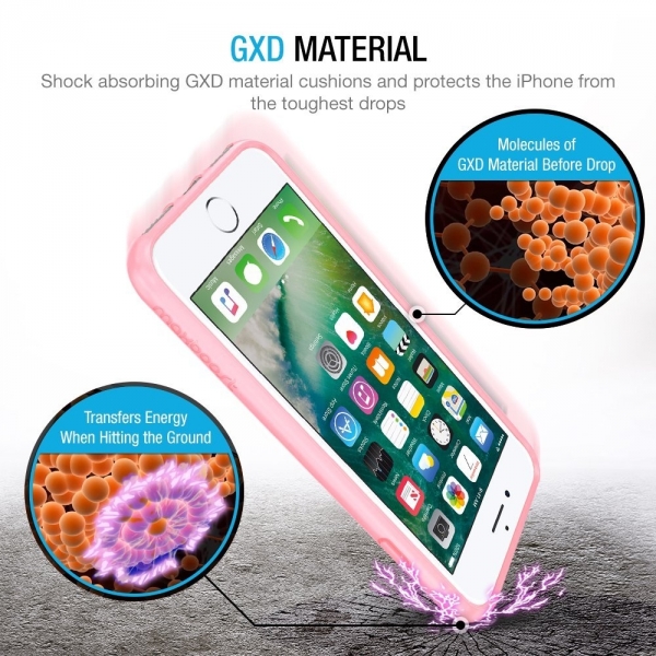 Maxboost Apple iPhone 7 HyperPro Serisi Klf-Cherry Blossom - Clear