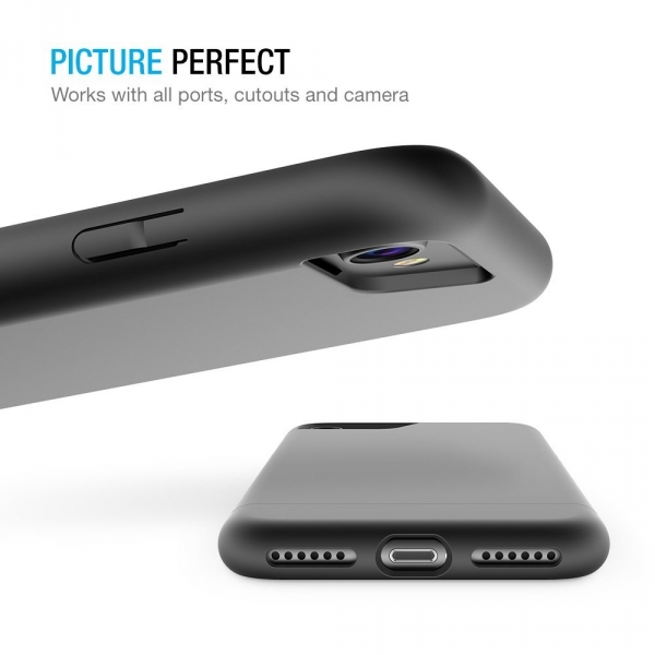 Maxboost Apple iPhone 7 Vibrance Serisi K�l�f-Jet Black