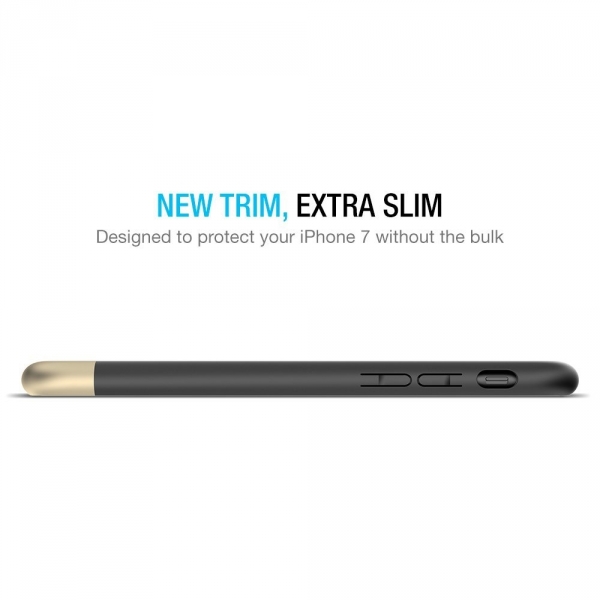 Maxboost Apple iPhone 7 Vibrance Serisi K�l�f-Black-Champagne Gold