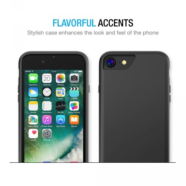 Maxboost Apple iPhone 7 Vibrance Serisi K�l�f-Black-Champagne Gold