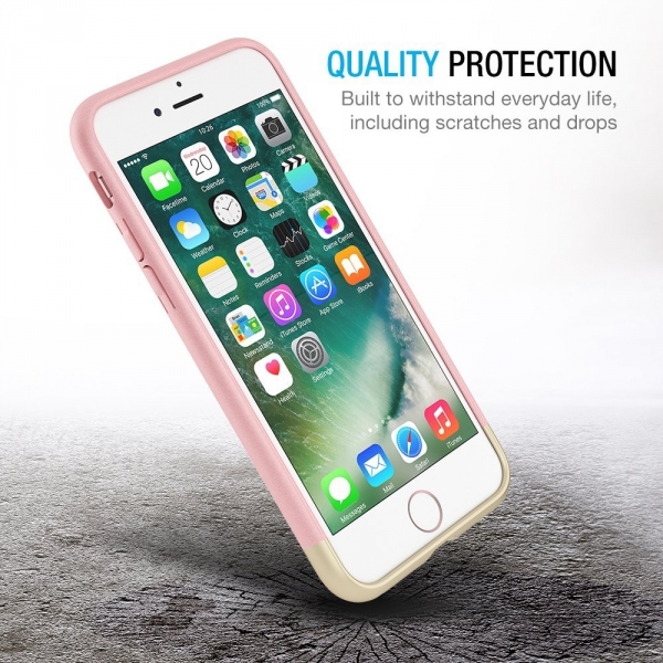 Maxboost Apple iPhone 7 Vibrance Serisi K�l�f-Rose Gold