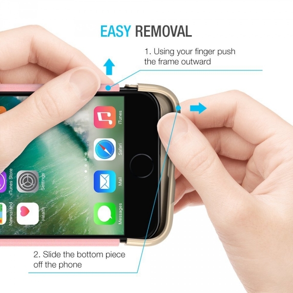 Maxboost Apple iPhone 7 Vibrance Serisi K�l�f-Rose Gold