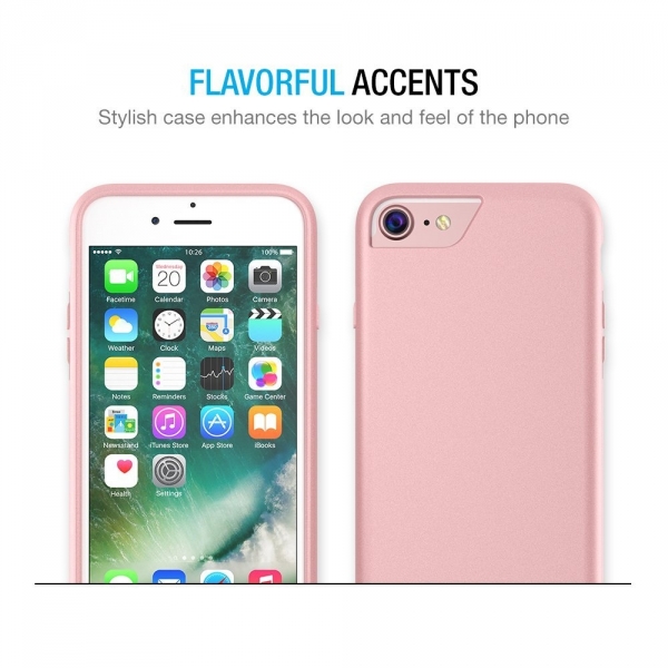 Maxboost Apple iPhone 7 Vibrance Serisi K�l�f-Rose Gold