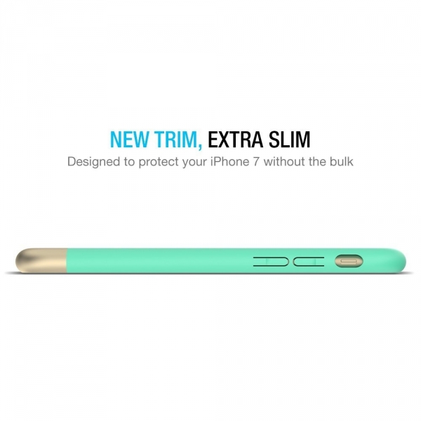 Maxboost Apple iPhone 7 Vibrance Serisi K�l�f-Turquoise-Champagne Gold