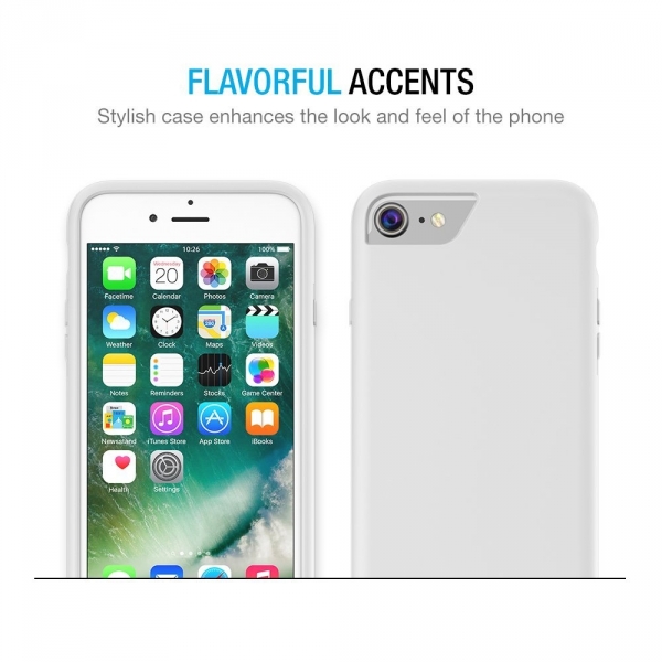 Maxboost Apple iPhone 7 Vibrance Serisi K�l�f-White-Champagne Gold