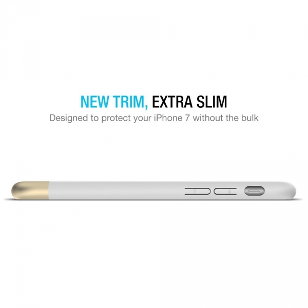 Maxboost Apple iPhone 7 Vibrance Serisi K�l�f-White-Champagne Gold