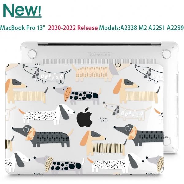 May Chen MacBook Pro Koruyucu Klf (13 in)-Cute Dogs