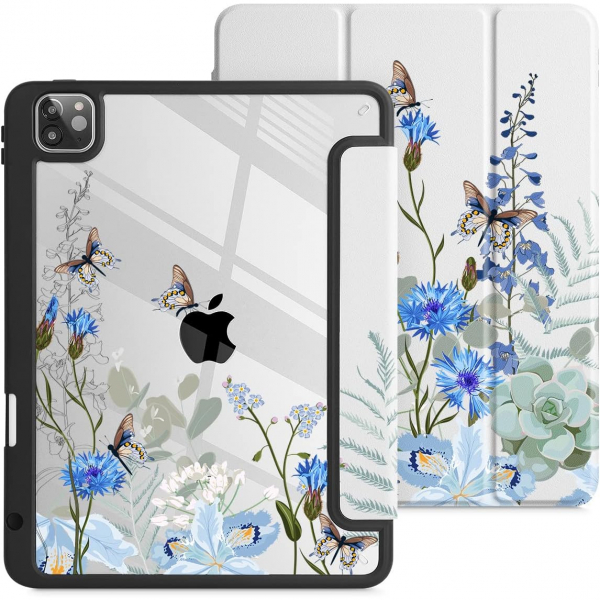 May Chen Standl iPad Pro Klf (12.9 in)-Blue Flowers