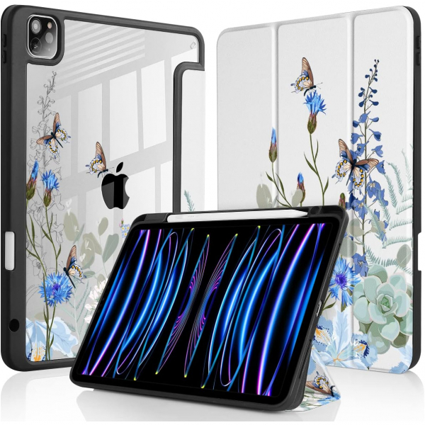 May Chen Standl iPad Pro Klf (12.9 in)-Blue Flowers