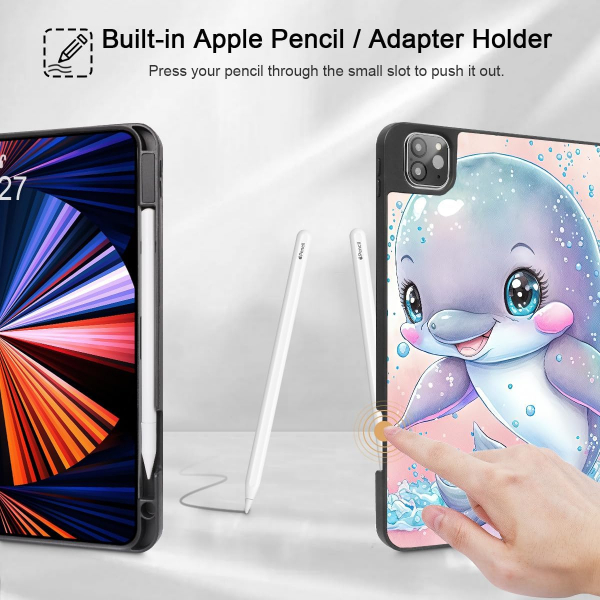 May Chen Standl iPad Pro M4 Klf (13 in)-Dolphin Bubbles
