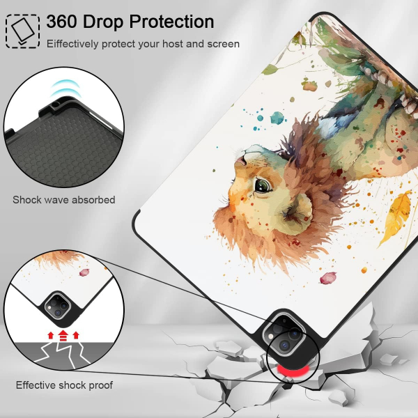 May Chen Standl iPad Pro Klf (12.9 in)-Cute Lion
