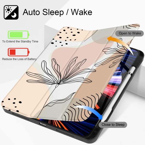 May Chen Standl iPad Pro Klf (12.9 in)-Flowers and Leaves
