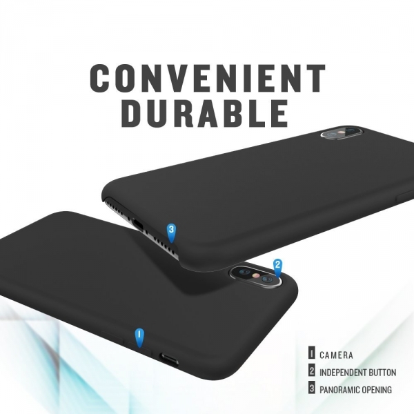 MeanLove Apple iPhone X Silikon K�l�f-Black