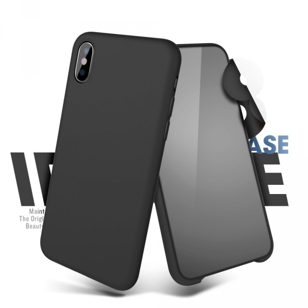 MeanLove Apple iPhone X Silikon K�l�f-Black