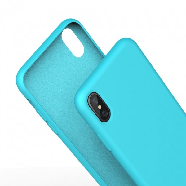 MeanLove Apple iPhone X Silikon K�l�f-Blue