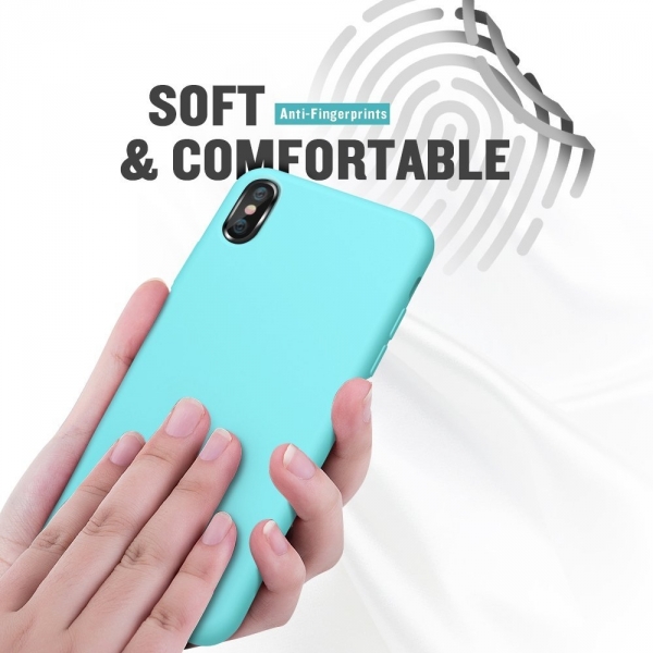 MeanLove Apple iPhone X Silikon K�l�f-Blue