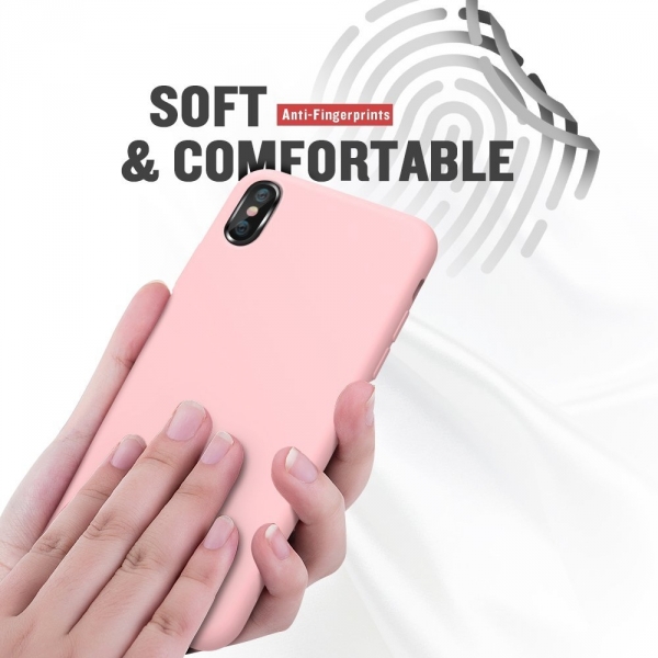 MeanLove Apple iPhone X Silikon Klf-Pink