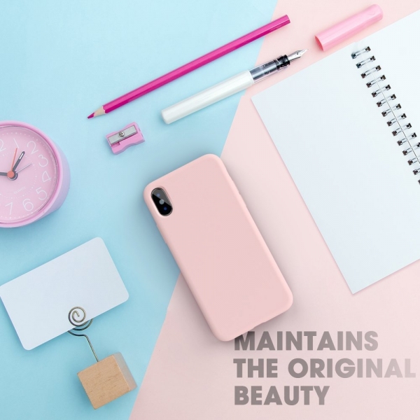 MeanLove Apple iPhone X Silikon K�l�f-Pink