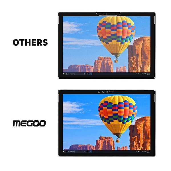 Megoo Surface Pro 4 Mavi Ik Kart Temperli Cam Ekran Koruyucu