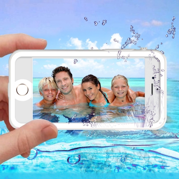 Meritcase iPhone 7 Plus Su Geirmez Klf-White