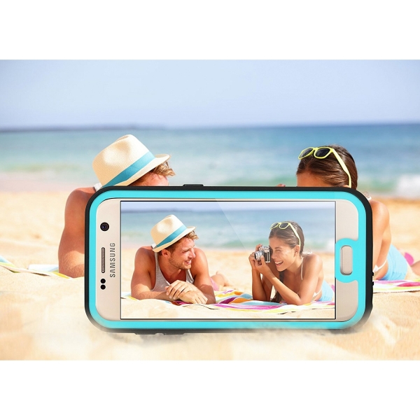 Meritcase Samsung Galaxy S7 Su Geirmez Klf-Aqua