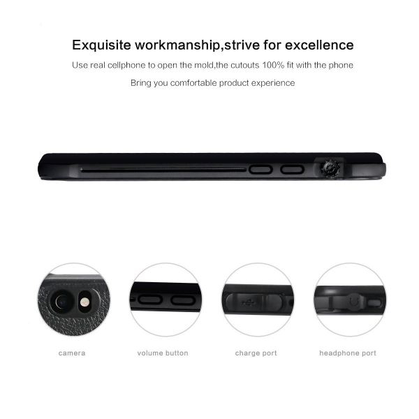 Meritcase iPhone 6/6S Plus Su Geirmez Klf-Black