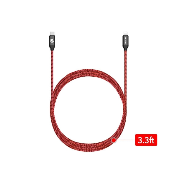 Metrans USB C to Lightning Kablosu-Red