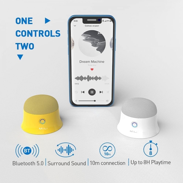 MiLi Manyetik Kk Bluetooth Hoparlr-White