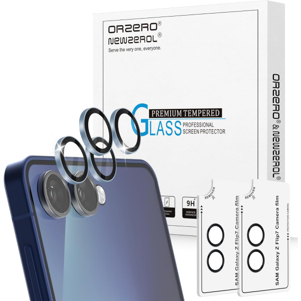 Orzero Galaxy Z Flip 7 Kamera Lens Koruyucu(2 Set)-Blue
