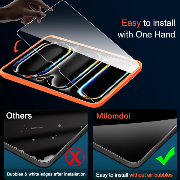 Milomdoi iPad Pro Temperli Cam Ekran Koruyucu(13 in)