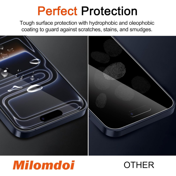 Milomdoi iPhone 17 Pro Max Ekran Koruyucu (3 Adet)