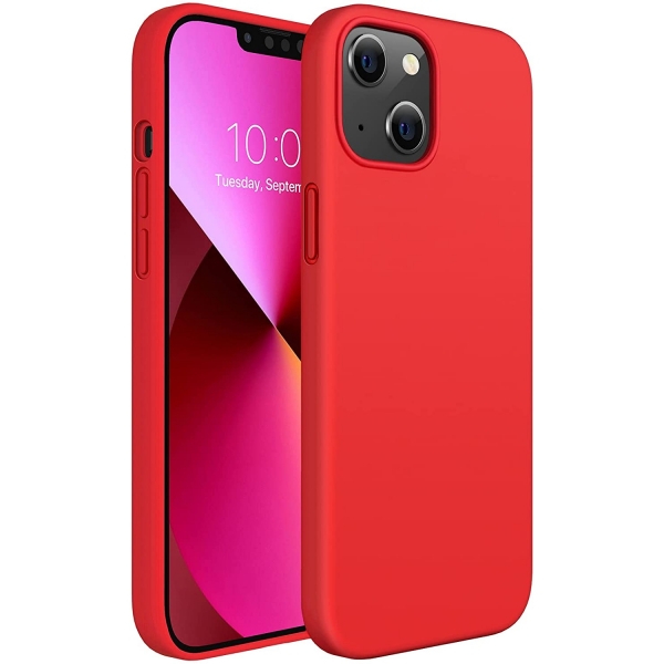 Miracase Silikon Apple iPhone 13 Mini Kılıf-Red