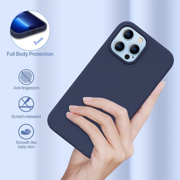 Miracase Silikon Apple iPhone 13 Pro Klf-Navy