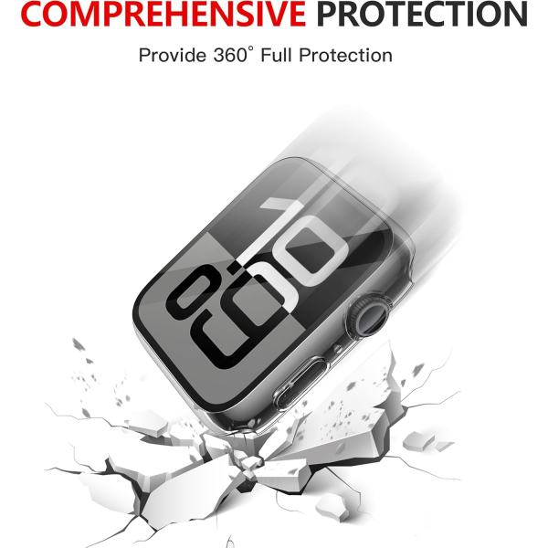 Misxi Apple Watch 10 46mm Bumper Su Geirmez Klf -Crystal Transparent