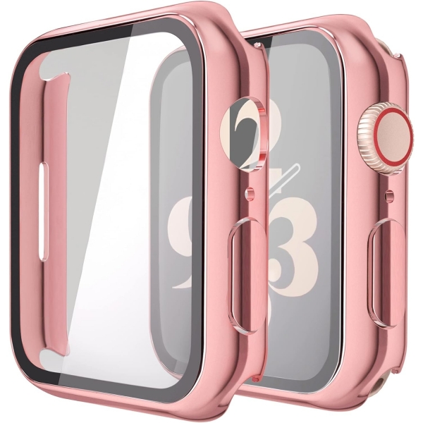 Misxi Apple Watch 9 Bumper Klf (2 Adet)(45mm)-Rose Pink