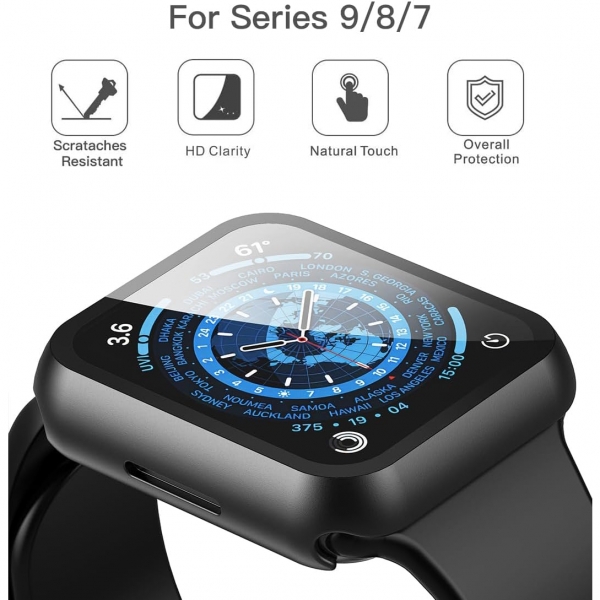 Misxi Apple Watch 9 45mm Bumper Klf -Transparent
