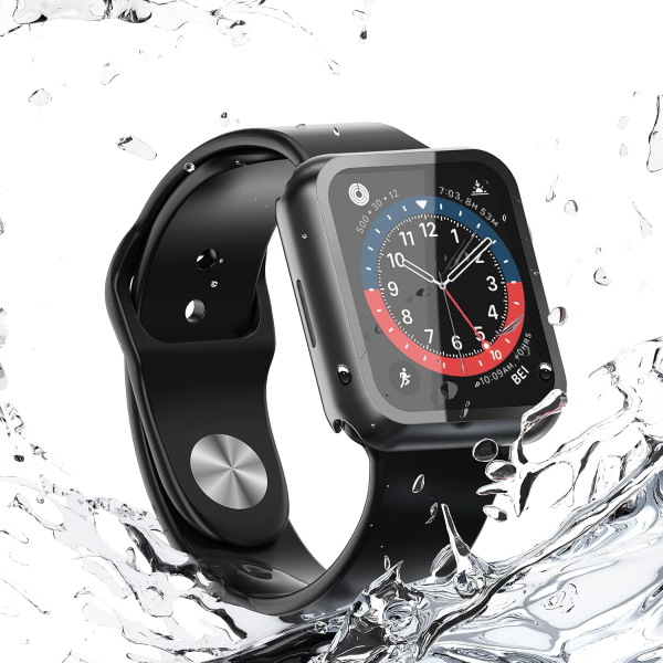 Misxi Apple Watch 9/8/7 45mm Bumper Su Geirmez Klf -Matte Black