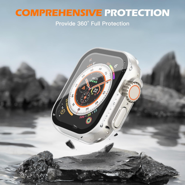 Misxi Apple Watch Ultra 49mm Bumper Su Geirmez Klf-Matte Transparent