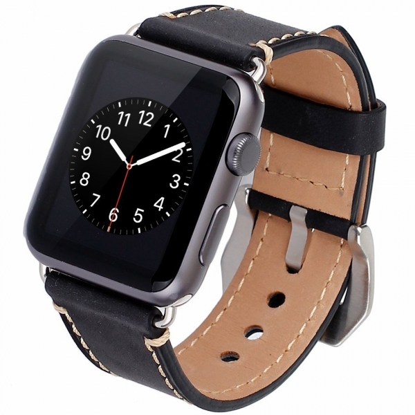 Mkeke Apple Watch Deri Kay (42mm)-Black