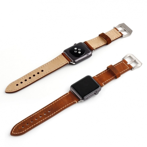 Mkeke Apple Watch Deri Kay (42mm)-Brown